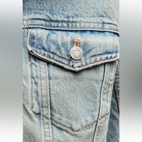 ZARA TRF CROP DENIM JACKET - Picture 4 of 4